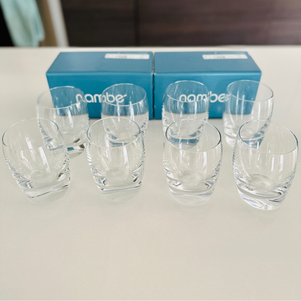 Nambe Tilt Double Old Fashioned Glasses (set of 8)